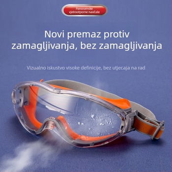 Antifog zaštitne naočale, potpuno zatvorene silikon zaštitne naočale za vožnju biciklom, zaštita od vjetra i prašine, laboratorijske zaštitne naočale otporne na prskanje