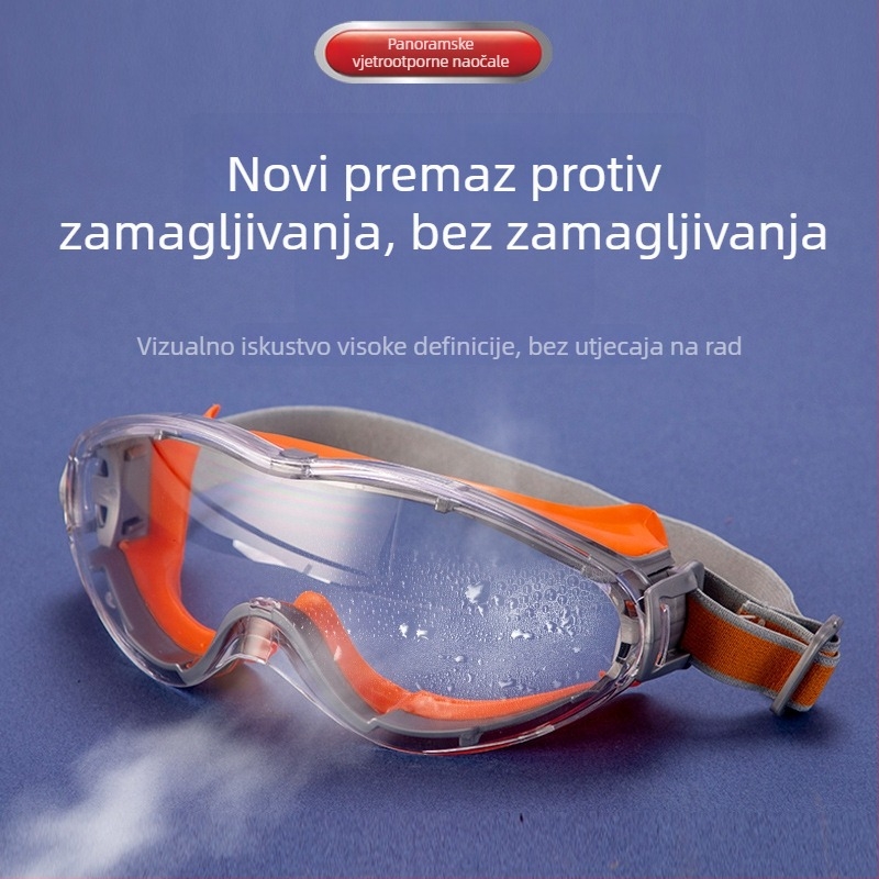 Antifog zaštitne naočale, potpuno zatvorene silikon zaštitne naočale za vožnju biciklom, zaštita od vjetra i prašine, laboratorijske zaštitne naočale otporne na prskanje