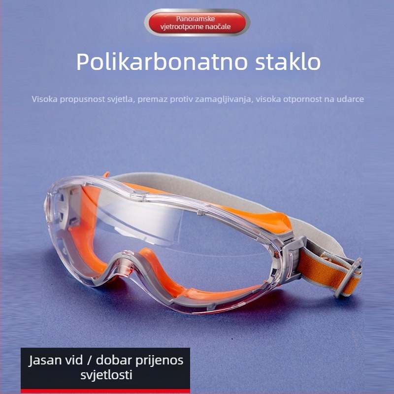 Antifog zaštitne naočale, potpuno zatvorene silikon zaštitne naočale za vožnju biciklom, zaštita od vjetra i prašine, laboratorijske zaštitne naočale otporne na prskanje