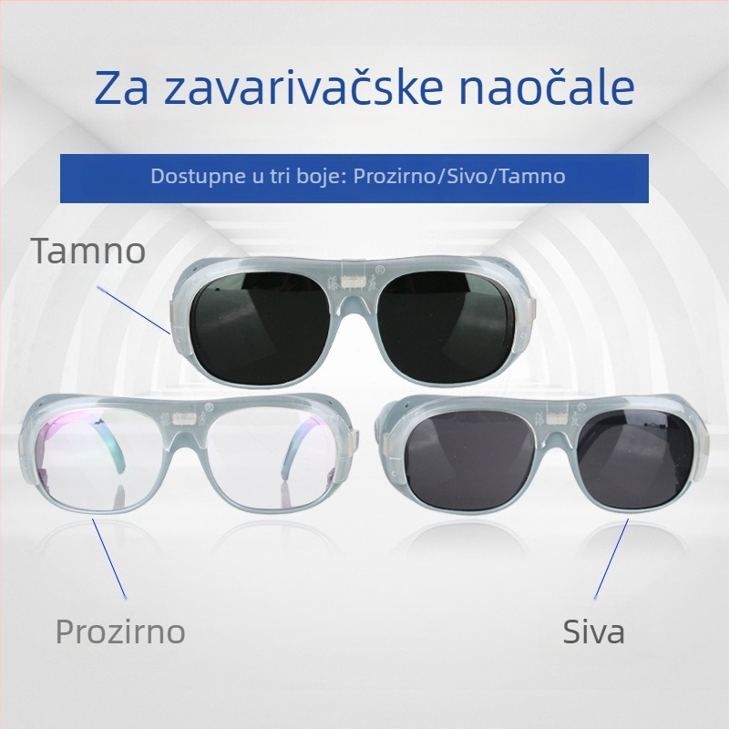 BX-3 Zaštitne naočale za zavarivanje, PC materijal, na glavi nosive, lake, zaštita od zavarivanja i UV zračenja