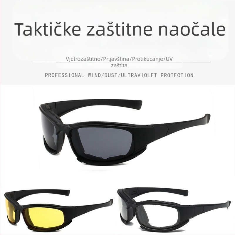 Taktičke naočale F-X7, PC okvir, unisex, za vanjsku upotrebu pri pucanju, zaštita od vjetra i prašine, otpornost na udarce, otporne na eksplozije