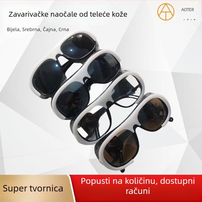 Naočale za zavarivanje s dizajnom duha lica, zaštitne naočale, otporne na prašinu i pad, leće smeđe/crne/sive/bijele