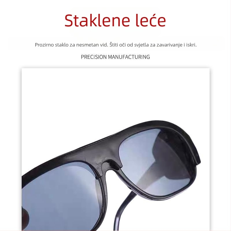 Naočale za zavarivanje s dizajnom duha lica, zaštitne naočale, otporne na prašinu i pad, leće smeđe/crne/sive/bijele