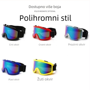 Skijaške naočale s anti‑odrazu i zaštitom od snježne slepilo, kompatibilne s dioptrijskim okvirom, jasna vidljivost, bez pritiska na nosni most