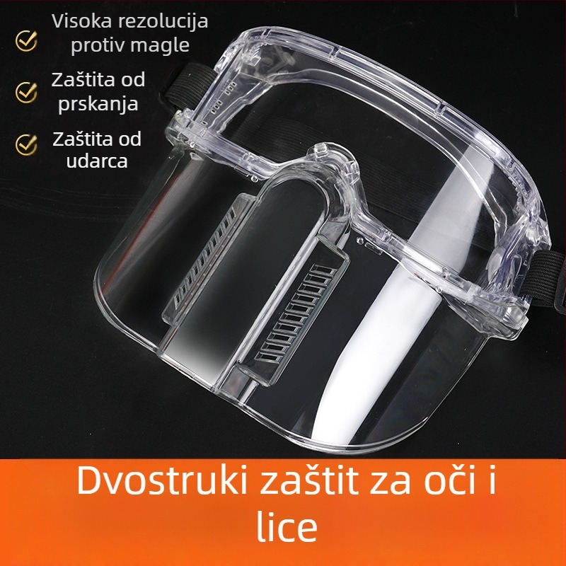 Podijeljena maska-zaštita očiju protiv zamagljivanja s odvojivim okvirom — otporna na udarce, dvostruka namjena, PC leća i okvir
