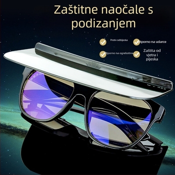 Industrijske zaštitne naočale za zavarivanje s preklopnim poklopcem, dvostruke namjene: zaštita od prskanja, od odsjaja, od pijeska i udara