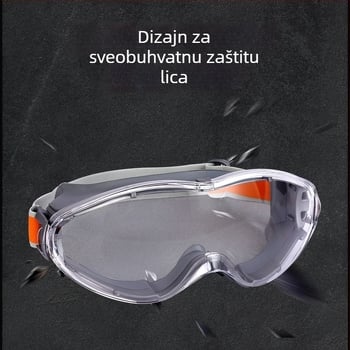 Zaštitne naočale od silikona s lećama od polikarbonata, dvobojne, otporne na vjetar i prskanje, podesivi remen