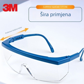 Zaštitne naočale za zavarivanje, model 1711, PC materijal, podesivi okvir, debeli leće, visoka propusnost svjetla