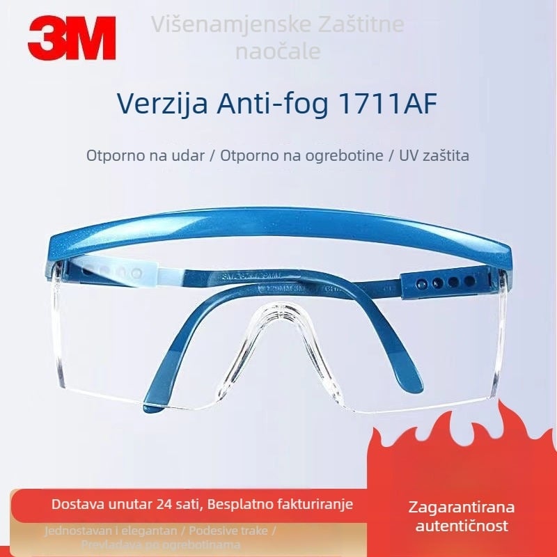 Zaštitne naočale za zavarivanje, model 1711, PC materijal, podesivi okvir, debeli leće, visoka propusnost svjetla