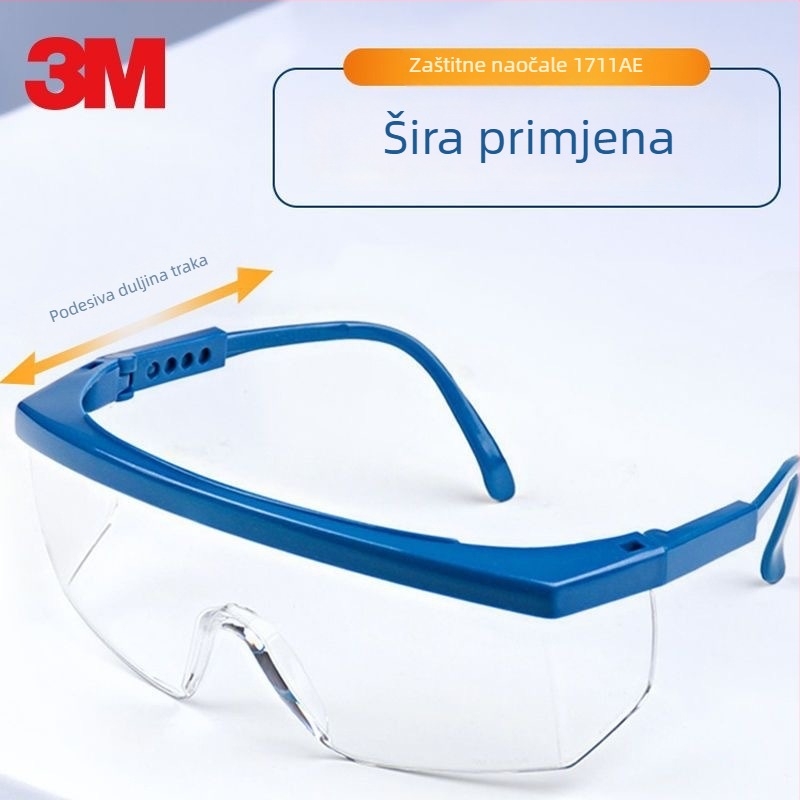 Zaštitne naočale za zavarivanje, model 1711, PC materijal, podesivi okvir, debeli leće, visoka propusnost svjetla