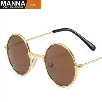 Dječje sunčane naočale s okruglim metalnim okvirom, polarizirane, puni okvir, AC leće, ogledalne leće klase 2