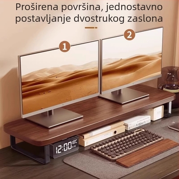 Stolni organizator za monitor i laptop - podesiva visina (Model Yafan Home; Kompatibilan sa svim računalima; Desktop stil)