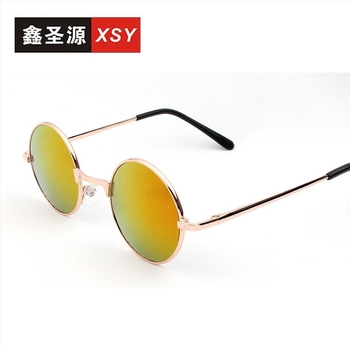 Dječje sunčane naočale, okrugli okvir, UV400 PC leće, puni okvir plastika+metal