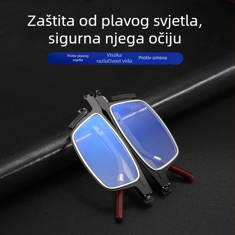 Berson naočale za čitanje, leće od smole, protiv plavog svjetla, otporno na zračenje, potpuno metalni okvir