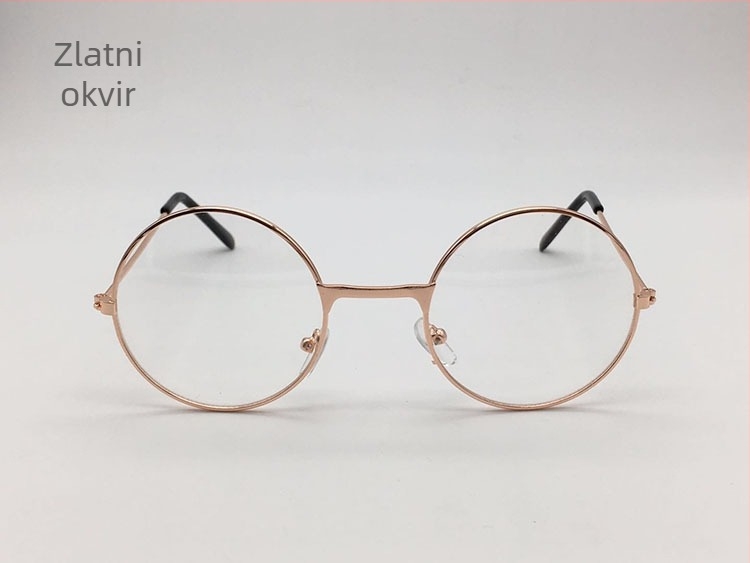 Naočale za čitanje s okruglim metalnim okvirom za prezbiopiju, vintage stil, unisex
