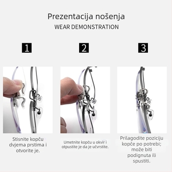 Čitačke naočale s klipsom: TAC leće, zaštita od plave svjetlosti i UV, višefunkcionalne za daleko i blizu, kvadratni okvir TR90/TR, poslovni/elegantan/minimalistički stil (Zima 2024)