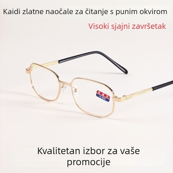 Kaidi naočale za čitanje s asferičnim lećama od smole, tvrdi premaz, kvadratni okvir