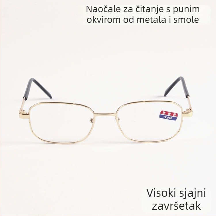 Kaidi naočale za čitanje s asferičnim lećama od smole, tvrdi premaz, kvadratni okvir