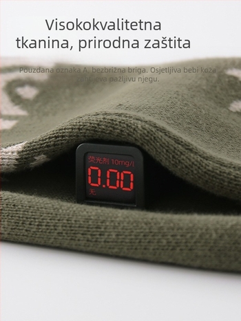 Dječji pamučni pleteni overal za novorođenčad, dugi rukavi, unisex, proljeće-jesen, 100% pamuk, jednoredno kopčanje