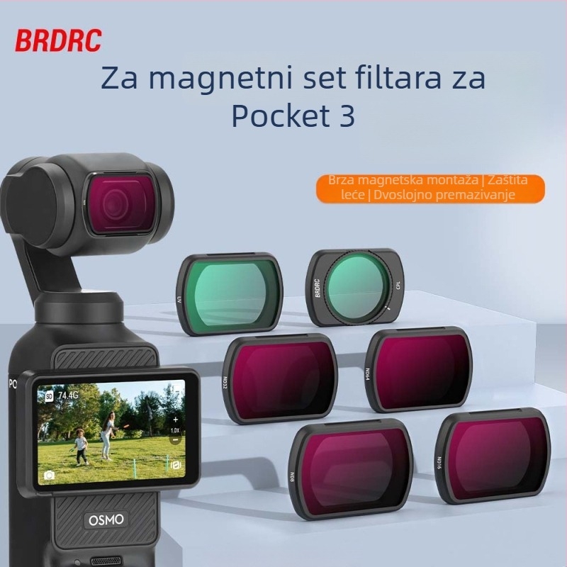 BRDRC Set filtra za DJI Osmo Pocket 3 — ND filter, UV filter i CPL polarizacijski filter