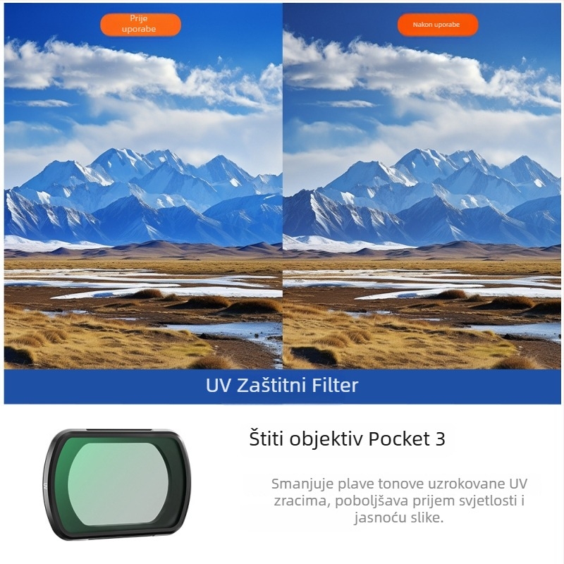 BRDRC Set filtra za DJI Osmo Pocket 3 — ND filter, UV filter i CPL polarizacijski filter