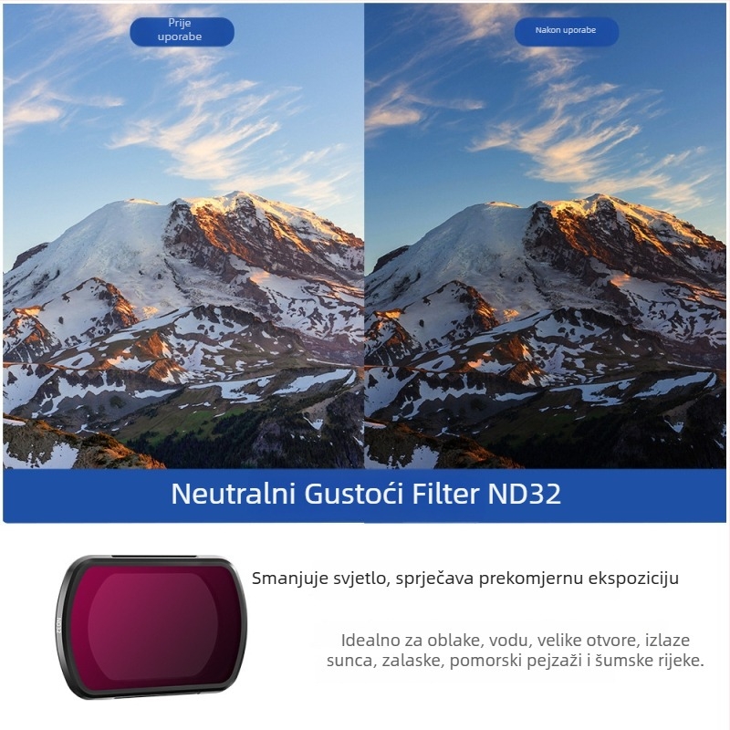BRDRC Set filtra za DJI Osmo Pocket 3 — ND filter, UV filter i CPL polarizacijski filter
