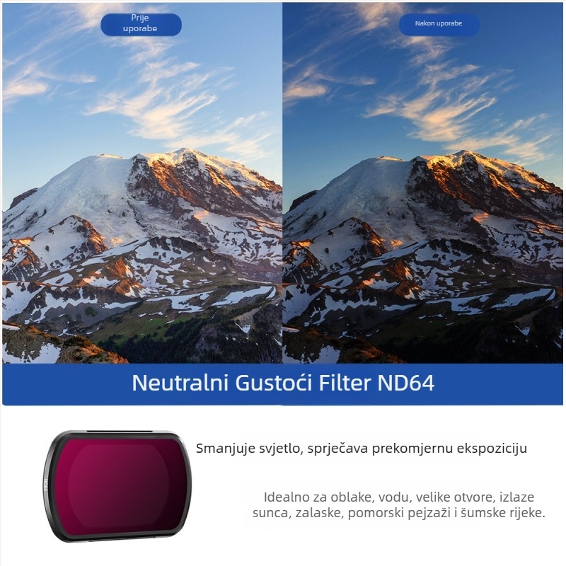 BRDRC Set filtra za DJI Osmo Pocket 3 — ND filter, UV filter i CPL polarizacijski filter