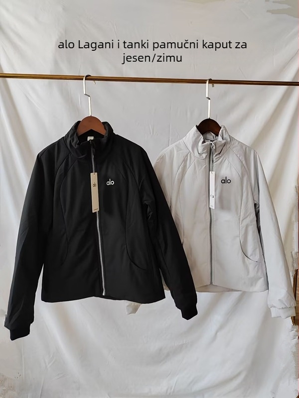 Jakna s pamukom i punjenjem, tanko i toplo, široki kroj, stojeći ovratnik, zatvarač, vanjski materijal od poliester vlakna, punjenje od poliester-pamučna smjesa, jesen 2025, ležerni stil Japana i Koreje