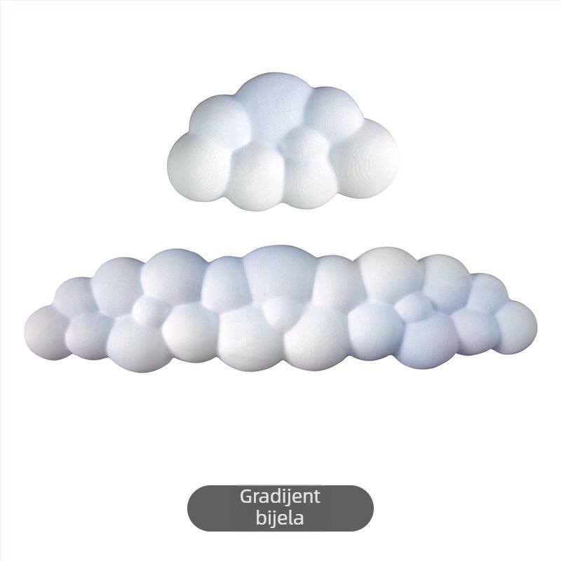 Podloga za zglob za ured, silikon, vodootporna, model inspiriran oblacima, 330 g