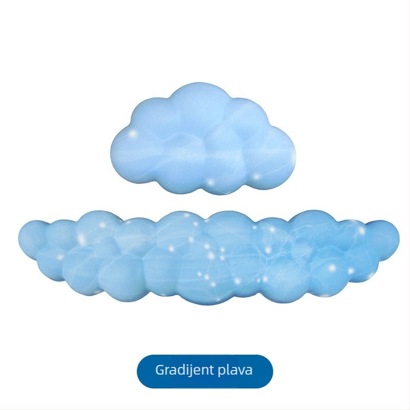 Podloga za zglob za ured, silikon, vodootporna, model inspiriran oblacima, 330 g