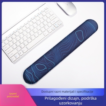 Dvostruki set podloge za zglob i tipkovnicu, mekana pjena, gaming stil, dimenzije 135x80x25 mm i 420x70x20 mm
