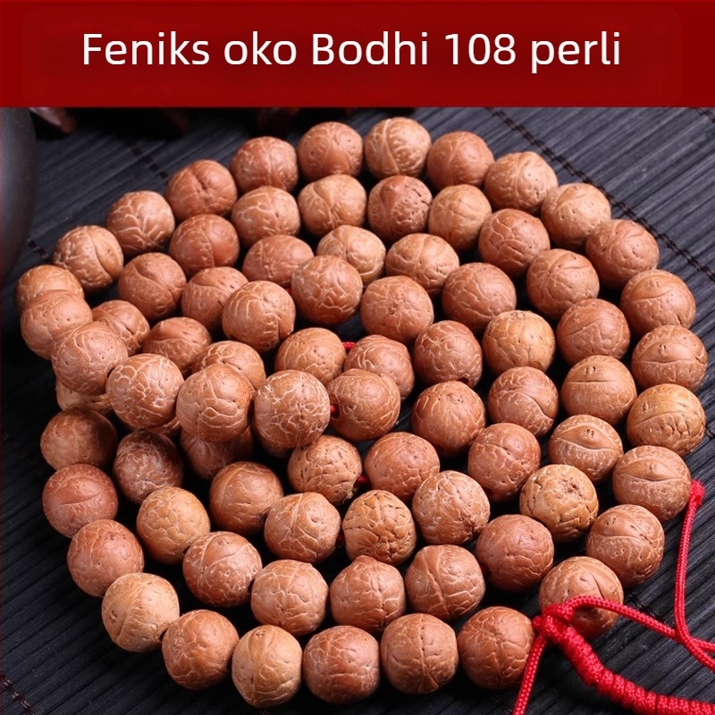 Narukvica od Bodhi sjemenki, 108 perli, ručna izrada, etnički stil, unisex, dizajn konstelacije