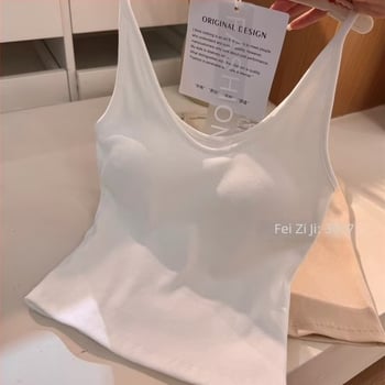 Ženski bezrukavni top od pamucne smjese 30–50% pamuka, vest stil, okrugli vrat, srednja gustoća tkanine 141-160 g/m²