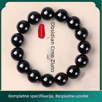 Narukvica od oniksa, prirodni unisex dizajn, geometrijski oblik, fina izrada