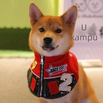 F1 trkački bib za pse — kožni detalji, materijal: pamuk + koža, univerzalna primjena, za sve sezone, ležerni stil