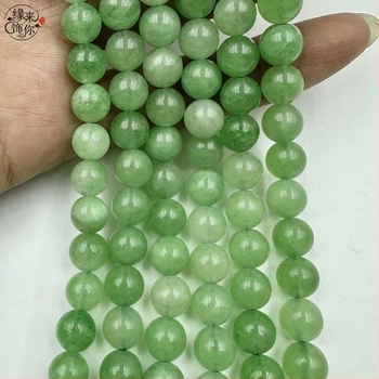 Prirodno ledeno-prozirne zelene jadeit kuglice za DIY narukvice – poluproizvodi perli