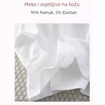 Dječji T-shirt 95% pamuk, okrugli vrat, jednobojna, meka tkanina, za djecu 3-8 i 8+ godina, pogodno za proljeće, ljeto i jesen