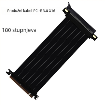 PCIe 3.0 GPU produžni kabel, patch kabel, PCIe x16, kutovi 180° i 90°, model CX26, prijenos podataka 16GB