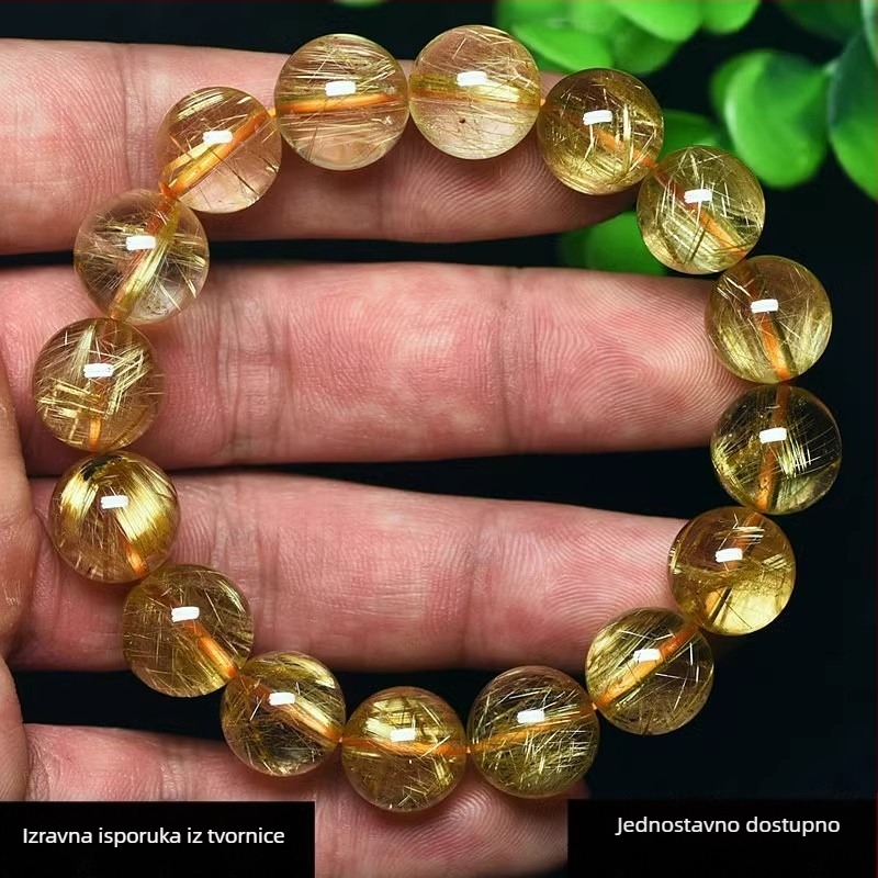 Narukvica s Golden Hair Crystal, kineski stil, pakiranje u kutiji za poklon, zima 2020