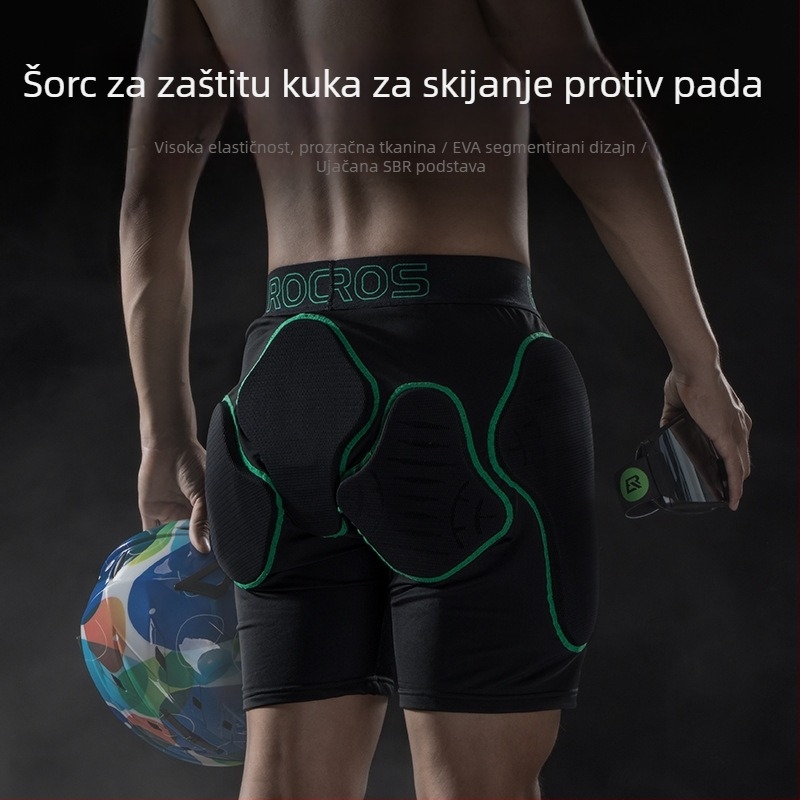Unisex skijaški zaštitni šorc za bedra - (materijal Nylon Brush Lycra; podstava Nylon mesh; punilo 10 mm pjene; za zimske sportove)