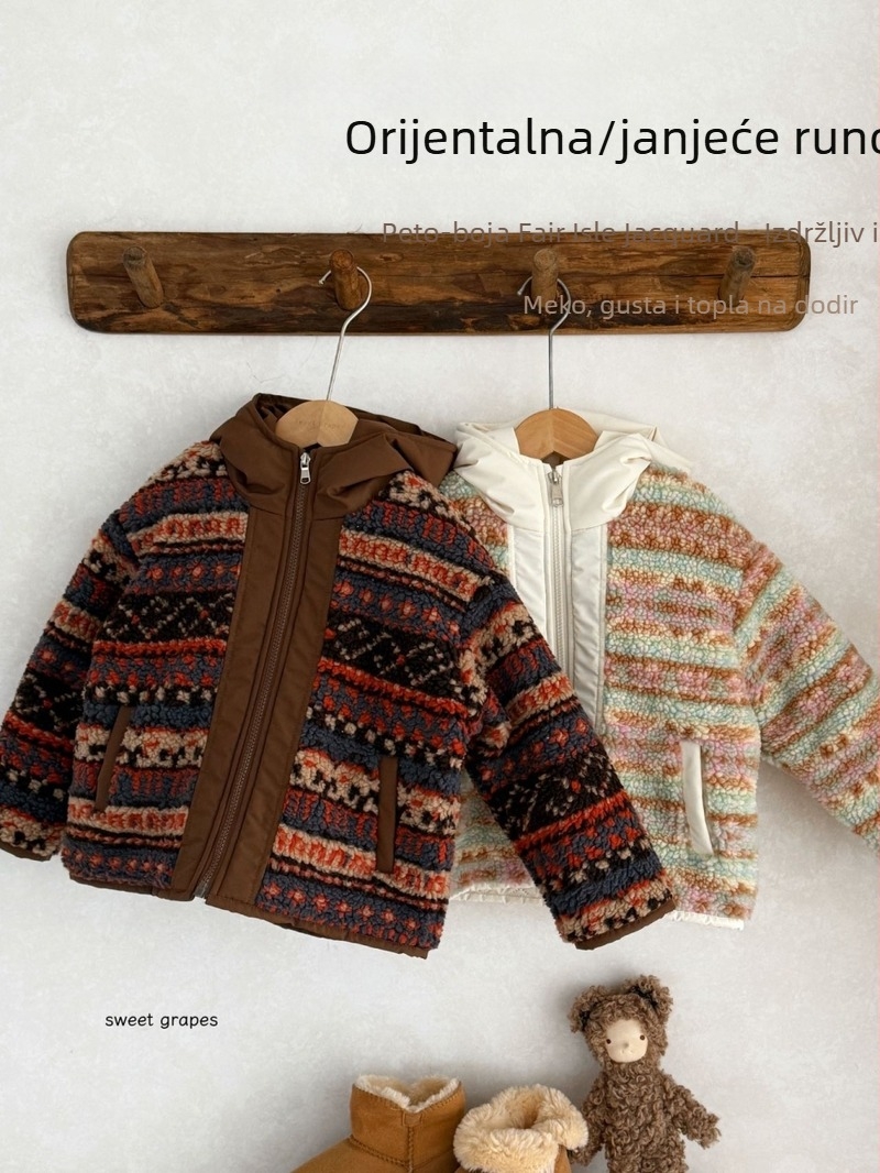 Djevojačka kratka zimska jakna sa zipom, korejski stil, jednostavna boja, podstava od poliestera, zima 2025