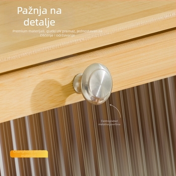 Uredska kutija za pohranu na stolu s poklopcem, akril, prugasto uzorak, kapacitet 60 L, moderan i jednostavan dizajn