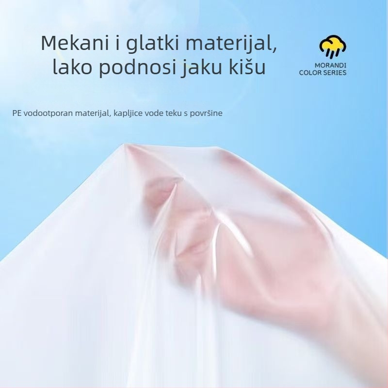Jednokratna kišna kapa za cijelo tijelo, debela PE tkanina, za odrasle, 001