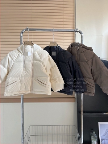 Dječja jakna s punilom od 90% patkinega perja, korejski stil, vanjski materijal od poliestera i podstava od poliestera, duge rukave, bez ovratnika, proljeće 2025