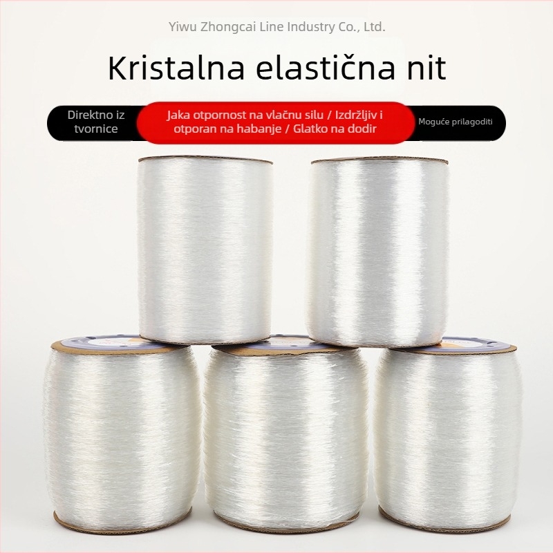 Prozirna elastična nit za navlačenje perli, ručno izrađeno, otporno, za pletene narukvice i ogrlice