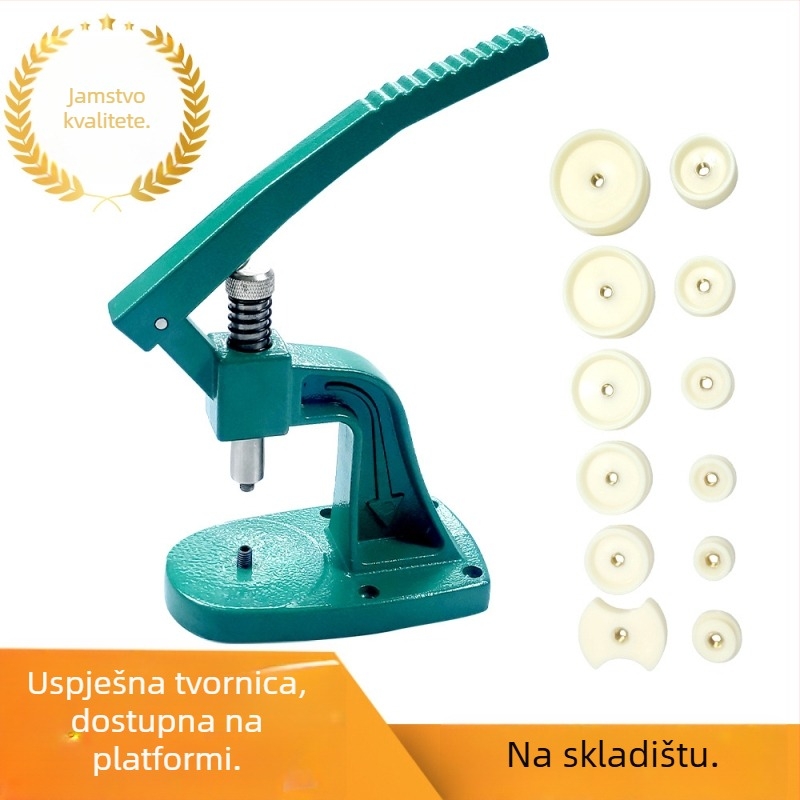 Preša za stražnji poklopac sata AB-105, materijali: aluminij / nehrđajući čelik / plastika / bakar; set od 18 kom.; namijenjeno za popravak satova; standard: Nacionalni sustav