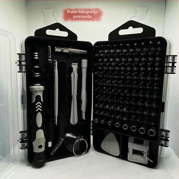 Set odvijača 115-u-1 za kućnu upotrebu, krom-vanadijevo čelika, marka WEEW, standard Formula (Materijal: krom-vanadijevo čelika; Set: 115-u-1; Namjena: kućna uporaba; Marka: WEEW; Standard: Formula)