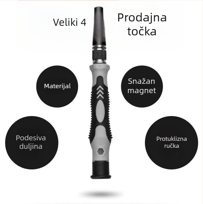 Set odvijača 115-u-1 za kućnu upotrebu, krom-vanadijevo čelika, marka WEEW, standard Formula (Materijal: krom-vanadijevo čelika; Set: 115-u-1; Namjena: kućna uporaba; Marka: WEEW; Standard: Formula)