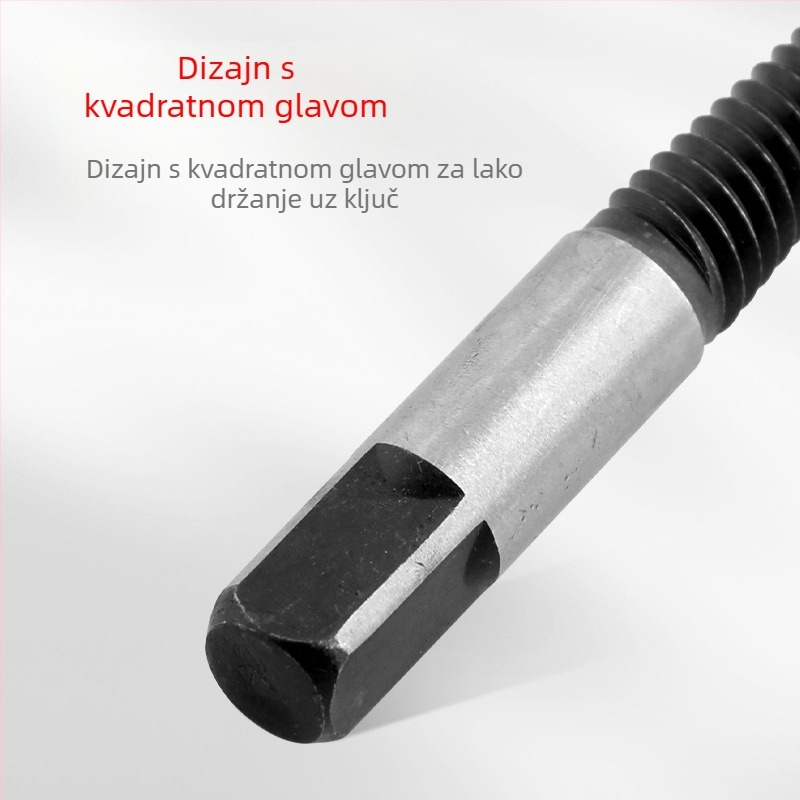 8-dijelni set za vađenje prekinutih vijaka od visokougljične čelika, kućna uporaba, 4–35 mm