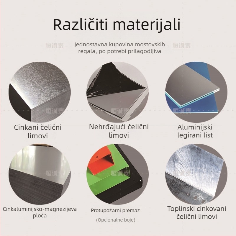 Poklop za kabelski kanal - galvanizirano čeli, Hengchengtai marka, prilagodljiv, pogodan za tvornice, podatkovna centra, podruma, kemijske tvornice, škole